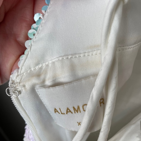 Alamour The Label Lunara Sequins Mini Dress in Mixed Color Rainbow Size XS - Picture 11 of 16